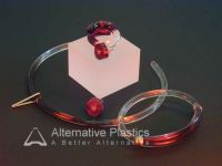 Jewelery made from extruded acrylic rod