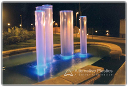 Acrylic tube fountain