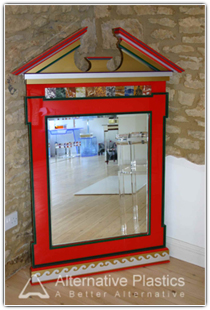 Mirror Made From Layers Of Coloured Acrylic Sheet