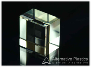 Perfectly polished block with chamfered edge