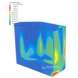 Alternative Plastics can offer technical advice which includes FEA Finite Element Analysis